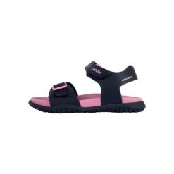 Sandały GEOX J SANDAL FUSBETTO GI Niebieski. Niebieskie sandały damskie Geox, bez wzorów, z syntetyku, bez obcasa, bez zapięcia. Za 189.99 zł.
