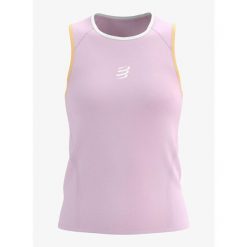 Koszulka do biegania damska Compressport Trail Racing Tank. Czerwone koszulki damskie Compressport, bez wzorów, bez kołnierzyka, bez ramiączek. Za 277.99 zł.