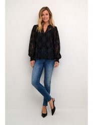 CULTURE Bluzka w kolorze czarnym rozmiar: XL. Czarne bluzki damskie Culture, xl, bez wzorów, z koronki, bez kołnierzyka, bez ramiączek. Za 95.46 zł.