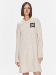 Liu Jo Sukienka dzianinowa 5F3036 MA08O Beżowy Regular Fit. Brązowe sukienki damskie Liu Jo, bez wzorów, z dzianiny, bez ramiączek. Za 399.99 zł.