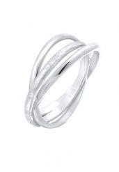 Elli Damski pierścionek owijany Trinity Basic Classic w srebrze 925 Sterling Silver Pierścionki 1 ct. Szare pierścionki damskie Elli, srebrne. Za 249.89 zł.