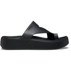 Japonki damskie Crocs Getaway Platform Toe Loop. Czarne klapki damskie Crocs, bez wzorów, bez obcasa, bez zapięcia. Za 179.00 zł.