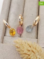 Nakkash Kolczyki-kreole (3 szt.) rozmiar: onesize. Żółte kolczyki damskie Nakkash, szklane. Za 56.79 zł.