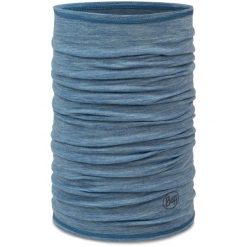 Komin chusta wielofunkcyjna z wełny merino lightweight. Niebieskie kominy damskie Buff, bez wzorów, z wełny. Za 112.99 zł.