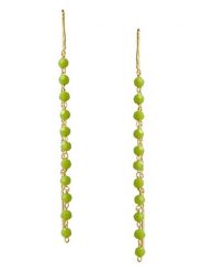 Ivy Pozłacane kolczyki z kryształami rozmiar: onesize. Zielone kolczyki damskie ivy, z kryształem, pozłacane. Za 39.99 zł.