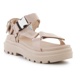 Sandały Palladium Pallacruise Strap 97465-235-M beżowy. Brązowe sandały damskie bez wzorów, bez obcasa, bez zapięcia. Za 517.53 zł.