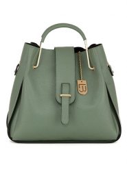 Lucca Baldi Skórzana torebka "Vinci" w kolorze zielonym - 33 x 28 x 13 cm rozmiar: onesize. Zielone torebki klasyczne damskie Lucca Baldi, z materiału, przez ramię, bez dodatków. Za 316.24 zł.