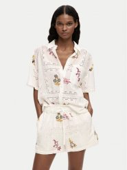 Desigual Koszula Martin 26SWCW30 Biały Regular Fit. Białe koszule damskie Desigual, l, bez wzorów, z bawełny, bez kołnierzyka, bez ramiączek. Za 489.99 zł.