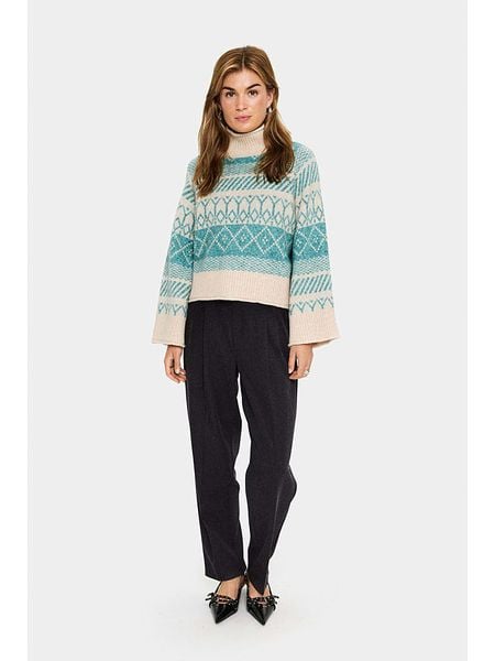 SAINT TROPEZ Sweter w kolorze beżowym rozmiar: M. Brązowe swetry klasyczne damskie Saint Tropez, m, bez kołnierzyka. Za 144.95 zł.