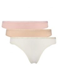 Tommy Hilfiger Komplet 3 par stringów UW0UW05882 Kolorowy. Komplety bielizny Tommy Hilfiger, bez wzorów, z syntetyku. Za 149.99 zł.