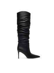 MICHAEL Michael Kors Kozaki Dawn 40F5DWHB6L Czarny. Czarne kozaki damskie MICHAEL Michael Kors, ze skóry, bez obcasa, na szpilce, bez zapięcia. Za 1,469.00 zł.