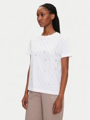 Guess T-Shirt V5GI16 I3Z14 Biały Regular Fit. Białe t-shirty damskie Guess, m, z aplikacjami, z bawełny, bez kołnierzyka. Za 169.99 zł.