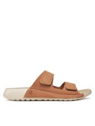 ECCO Klapki Cozmo W 20682302291 Brązowy. Brązowe klapki damskie ECCO, bez wzorów, z nubiku, bez obcasa, bez zapięcia. Za 369.99 zł.