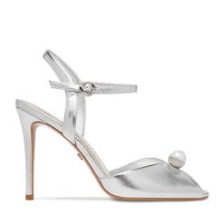 Sandały GINO ROSSI. Szare sandały damskie Gino Rossi, bez wzorów, bez obcasa, na szpilce, bez zapięcia. Za 399.99 zł.