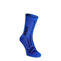 Skarpety turystyczne X-Socks Hike Discover Crew. Niebieskie skarpetki damskie X Socks, bez wzorów. Za 95.99 zł.