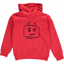 Bluza "Sebastian 711" w kolorze czerwonym. Czerwone bluzy chłopięce Lego Wear Fashion, z nadrukiem, prążkowane. W wyprzedaży za 92.95 zł.