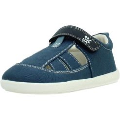 Sandały GARVALIN 262341G Niebieski. Niebieskie sandały damskie Garvalin, bez wzorów, z tkaniny, bez obcasa, bez zapięcia. Za 164.99 zł.