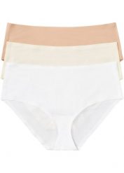Figi panty Feel Comfort bezszwowe (3 pary). Czerwone figi bonprix, bez wzorów. Za 77.99 zł.