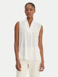 Guess Bluzka CFC0128623003 Biały Regular Fit. Białe bluzki damskie Guess, m, z aplikacjami, z syntetyku, bez kołnierzyka, bez ramiączek. Za 195.99 zł.