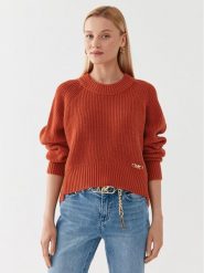 MICHAEL Michael Kors Sweter MF360NR6V1 Pomarańczowy Relaxed Fit. Brązowe swetry klasyczne damskie MICHAEL Michael Kors, s, z wełny, bez kołnierzyka. Za 1,219.00 zł.