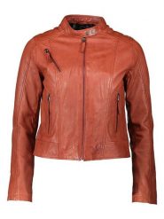 Apple of Eden Skórzana kurtka w kolorze jasnobrązowym rozmiar: 42. Brązowe kurtki damskie Apple of Eden, bez wzorów, ze skóry, bez kaptura. Za 500.99 zł.