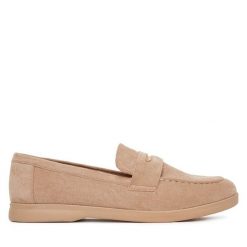 Mokasyny DeeZee. Brązowe mokasyny damskie DeeZee, bez obcasa. Za 119.99 zł.