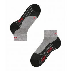 Skarpetki damskie Falke TK5 Short. Szare skarpetki damskie Falke, bez wzorów, z poliamidu. Za 156.50 zł.