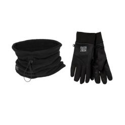 Zestaw termo unisex Komin na szyję/Rękawiczki. Czarne kominy damskie HEAT KEEPER, na zimę, bez wzorów, z poliamidu. Za 164.54 zł.
