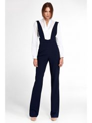 Nife Kombinezon w kolorze granatowym rozmiar: 44. Niebieskie kombinezony damskie Nife, bez wzorów, z tkaniny, bez kołnierzyka, bez ramiączek. Za 166.10 zł.