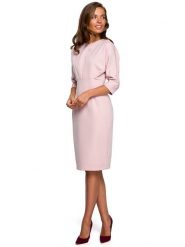 Stylove Sukienka w kolorze jasnoróżowym rozmiar: XL. Różowe sukienki damskie Stylove, bez wzorów, bez ramiączek. Za 194.45 zł.
