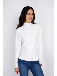 ASSUILI Kaszmirowy sweter w kolorze białym rozmiar: 40. Białe swetry klasyczne damskie Assuili, z kaszmiru, bez kołnierzyka. Za 131.95 zł.