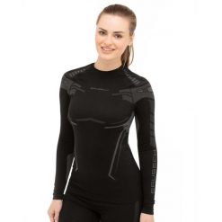 Bluza termoaktywna Damska Brubeck DRY. Czarne bluzy damskie Brubeck, l, bez wzorów, z poliamidu, bez kaptura. Za 159.99 zł.