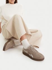 Reebok Sneakersy CEO-FORTE LOUNGER DOUBLE UP AR30255WTCC Brązowy. Brązowe obuwie sportowe damskie Reebok, ze skóry, bez zapięcia. Za 279.99 zł.