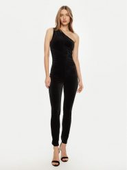 Guess Kombinezon W5RD71 KCM62 Czarny Classic Fit. Czarne sukienki damskie Guess, z aplikacjami, z syntetyku, bez ramiączek. Za 529.99 zł.
