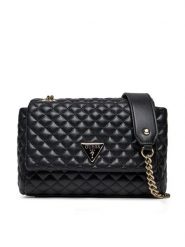 Guess Torebka HWEQG9 54121 Czarny. Czarne listonoszki damskie Guess, z aplikacjami, ze skóry, bez dodatków. Za 369.99 zł.
