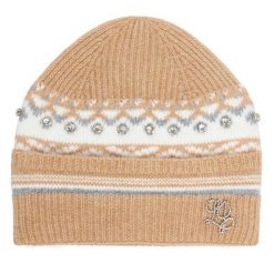 Czapka Liu Jo. Brązowe czapki damskie Liu Jo, na zimę, bez wzorów. Za 249.99 zł.