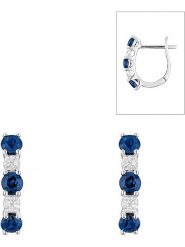 CARATELLI Złote kolczyki "Port Royal" z diamentami i szafirami rozmiar: onesize. Niebieskie kolczyki damskie CARATELLI, z diamentem, złote. Za 1,283.99 zł.