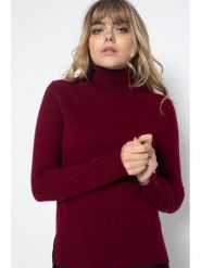 Perfect Cashmere Kaszmirowy golf "Tracy" w kolorze bordowym rozmiar: S. Czerwone golfy damskie Perfect Cashmere, s, bez wzorów, z kaszmiru, bez ramiączek. Za 323.78 zł.