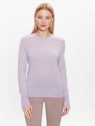 Calvin Klein Sweter K20K205777 Fioletowy Regular Fit. Fioletowe swetry klasyczne damskie Calvin Klein, xxs, z wełny, bez kołnierzyka. Za 1,109.00 zł.