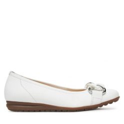 Baleriny Gabor. Białe balerinki damskie Gabor, bez wzorów. Za 389.99 zł.