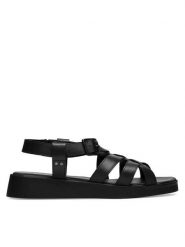 Lasocki Sandały WI16-KIMBALLY-02 Czarny. Czarne sandały damskie Lasocki, bez wzorów, ze skóry, bez obcasa, na płaskiej podeszwie, bez zapięcia. Za 119.99 zł.