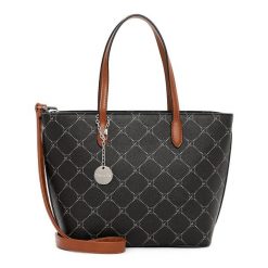 Tamaris Torebka Shopper TAS Anastasia Torby na zakupy 1 ct Czarny Damski. Czarne shopper bag Tamaris, z aplikacjami, z materiału, na ramię, bez dodatków. Za 219.99 zł.