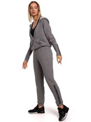 Made of emotion Spodnie dresowe w kolorze szarym rozmiar: L. Szare spodnie dresowe damskie Made Of Emotion, l, bez wzorów, z dresówki. Za 169.95 zł.