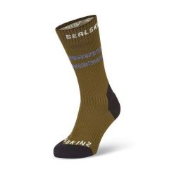 Wodoodporne skarpety Sealskinz Runton. Zielone skarpetki damskie SEALSKINZ, bez wzorów, z materiału. Za 353.00 zł.