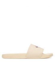 Calvin Klein Klapki Ess Slide Cv HW0HW02958 Beżowy. Brązowe klapki damskie Calvin Klein, bez wzorów, z materiału, bez obcasa, bez zapięcia. Za 169.99 zł.