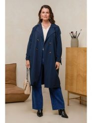 Curvy Lady Trencz w kolorze granatowym rozmiar: 48/50. Niebieskie płaszcze damskie Curvy Lady, bez wzorów, z tkaniny, bez kaptura. Za 159.59 zł.