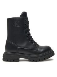 Calvin Klein Jeans Trapery V3X5-81096-1355 M Czarny. Czarne kozaki dziewczęce Calvin Klein Jeans, bez wzorów, z jeansu, bez obcasa, bez zapięcia. Za 449.99 zł.