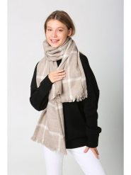 Lucky Bees Szal w kolorze beżowym - 180 x 70 cm rozmiar: onesize. Brązowe szaliki damskie Lucky Bees, bez wzorów, z materiału. Za 43.99 zł.