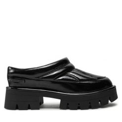 Klapki MICHAEL Michael Kors. Czarne klapki damskie MICHAEL Michael Kors, bez wzorów, bez obcasa, bez zapięcia. Za 509.99 zł.