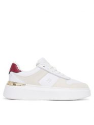 Tommy Hilfiger Sneakersy Fashion Court Mix FW0FW08632 Biały. Białe obuwie sportowe damskie Tommy Hilfiger, ze skóry, bez zapięcia. Za 349.99 zł.
